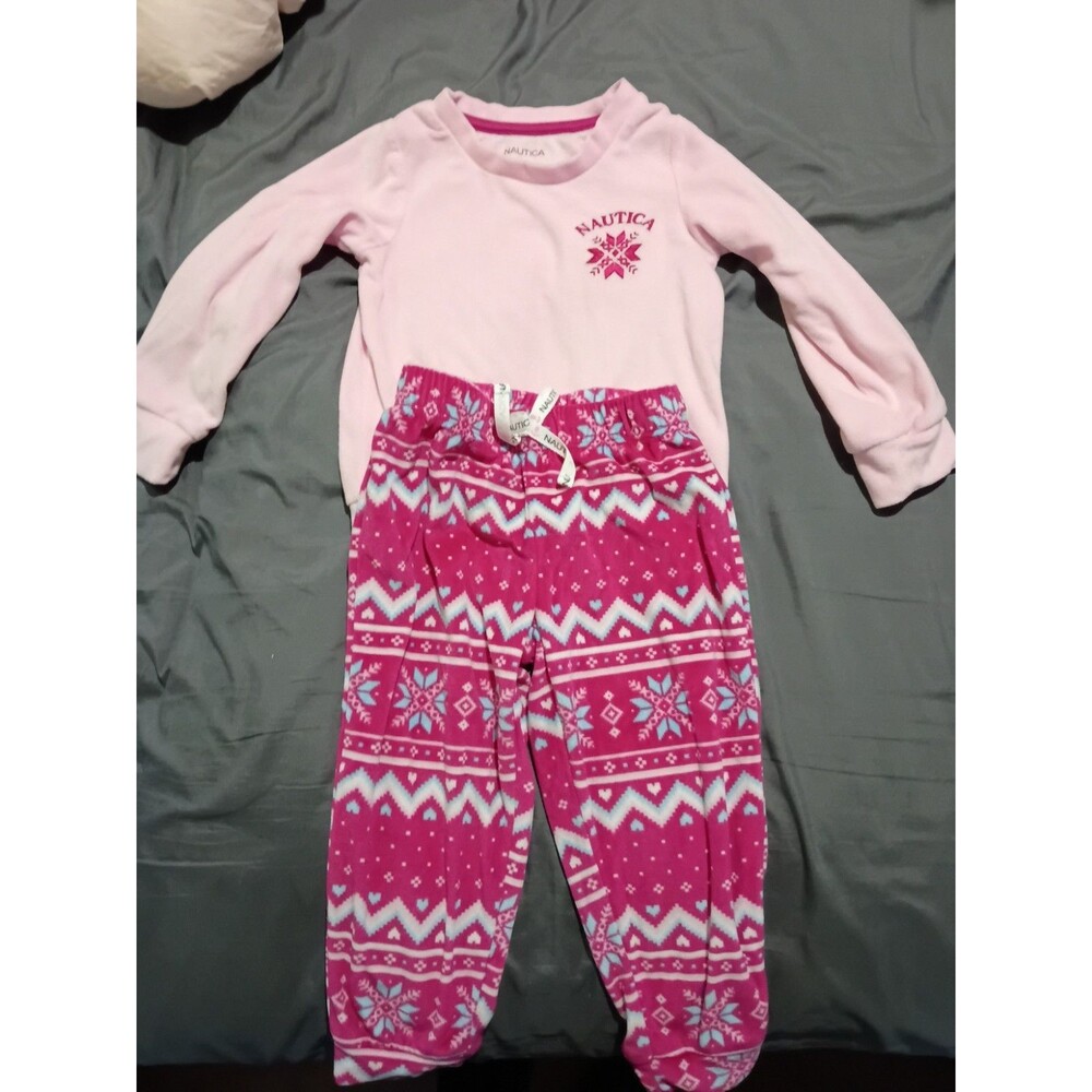 Nautica Kids Sweatpants Sweater Set Pink 3T Size